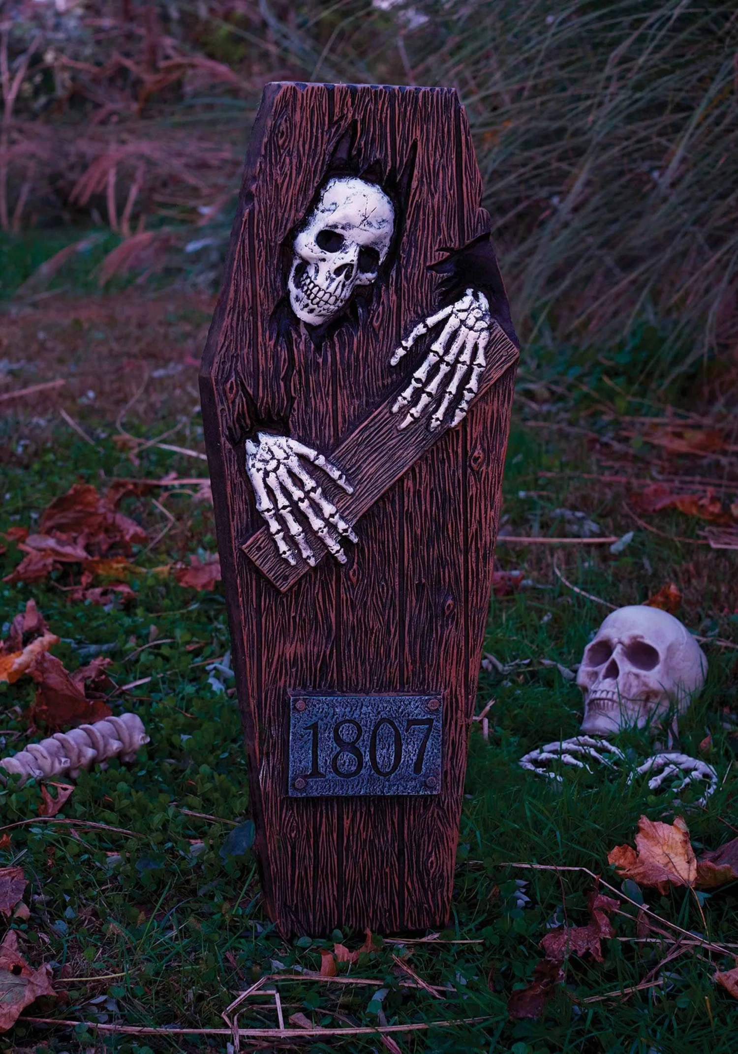 Fun World Peeping Skeleton 27 Inch Coffin 2 Fun World Peeping Skeleton 27 Inch Coffin - Image 2