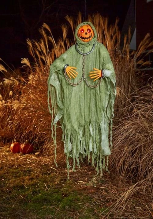 Fun World Light Up 36" Hanging Pumpkin Reaper Décoration 1 Fun World Light Up 36" Hanging Pumpkin Reaper Décoration