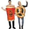 Fun World Adult Couples Pretzel And Pumpkin Spice Beer Costume
