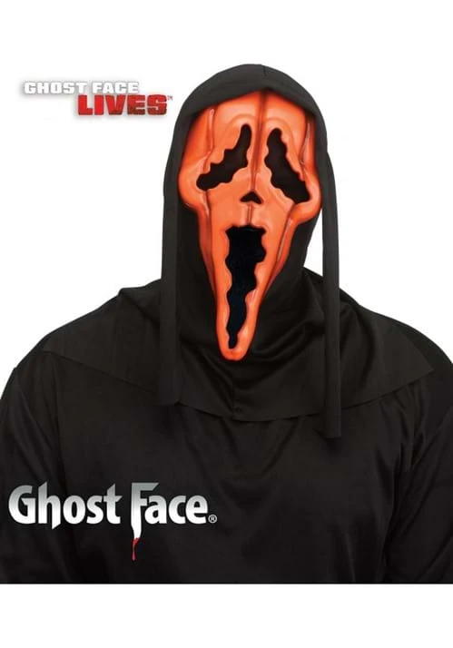 Fun World Ghost Face Pumpkin Mask For Adults 1 Fun World Ghost Face Pumpkin Mask For Adults
