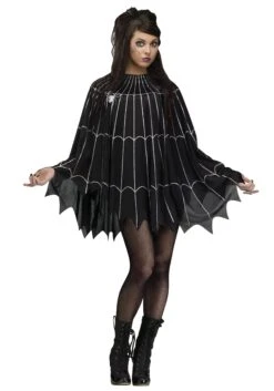 Fun World Spider Web Poncho Costume For Adults