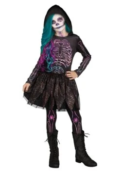 Fun World Girls Galaxy Skeleton Costume