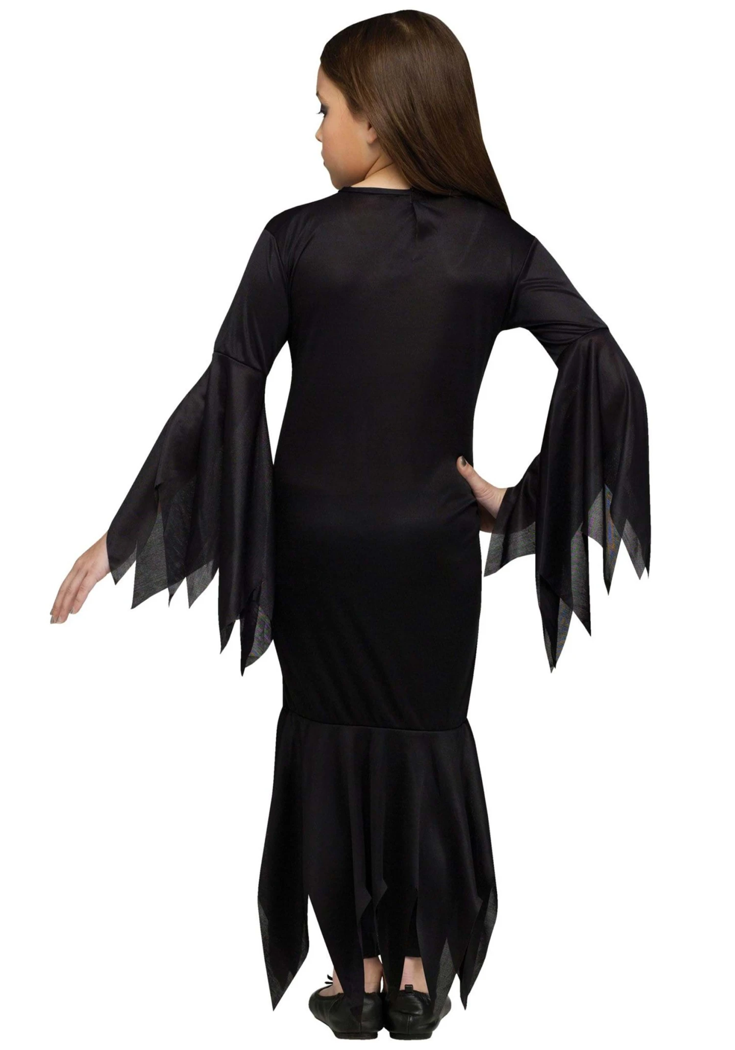 Fun World Girl's Morticia Costume Dress 2 Fun World Girl's Morticia Costume Dress - Image 2