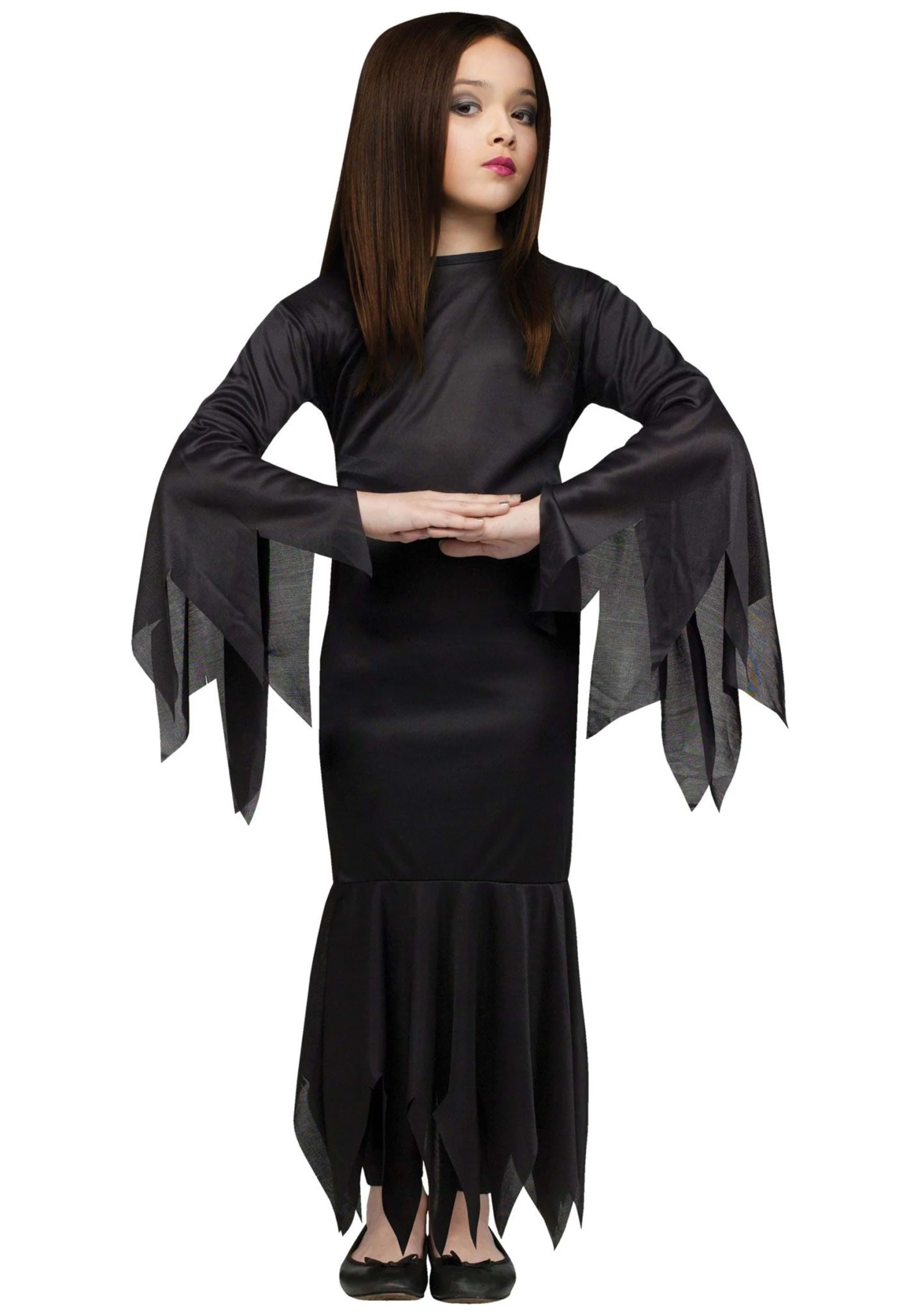 Fun World Girl's Morticia Costume Dress 1 Fun World Girl's Morticia Costume Dress