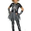 Fun World Girls Silver Skele-Girl Costume