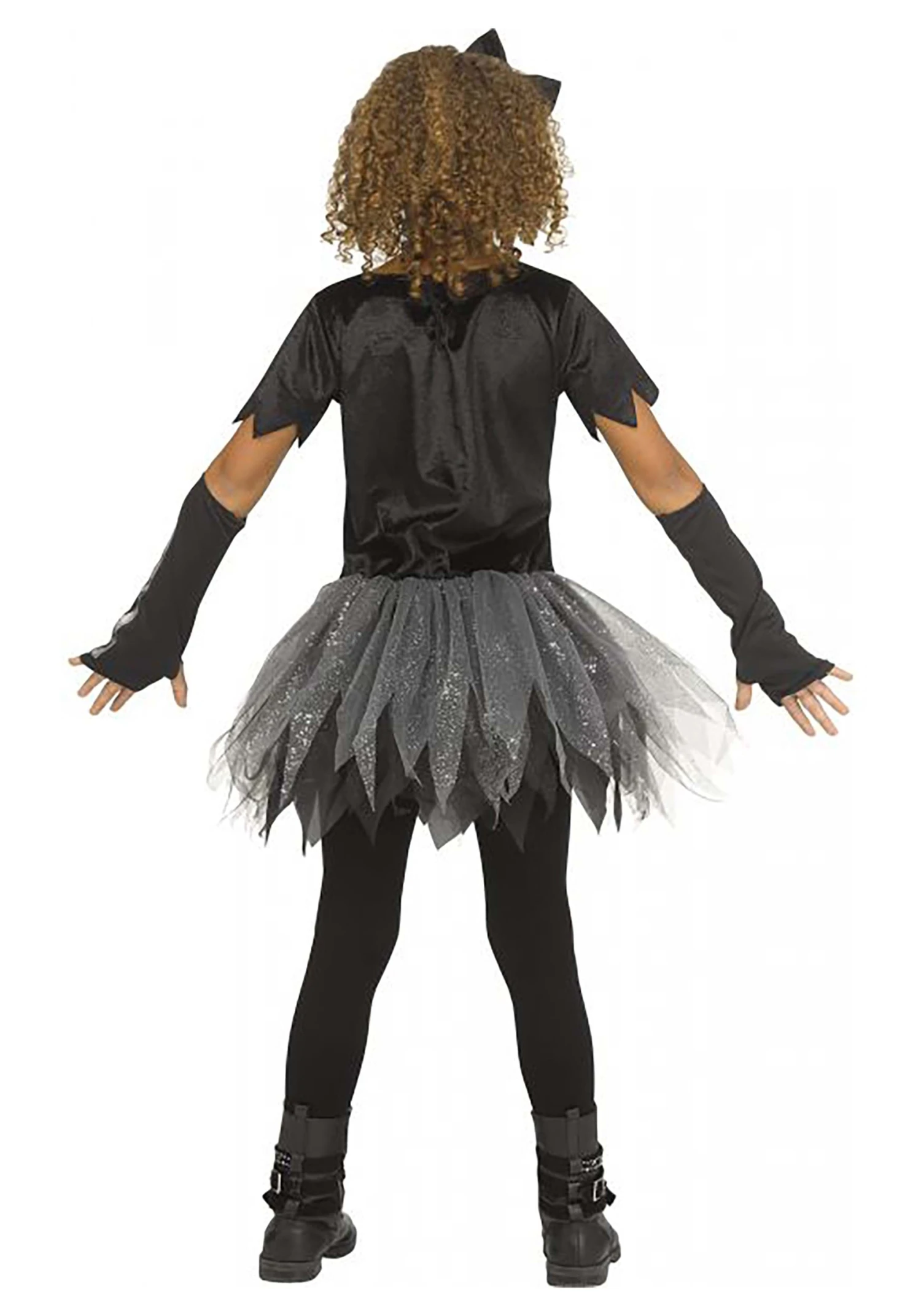 Fun World Girls Silver Skele-Girl Costume 2 Fun World Girls Silver Skele-Girl Costume - Image 2