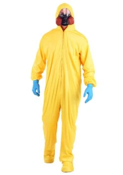 Fun World HAZMAT Suit & Mask For Adults -Fun Halloween Costumes hazmat suit mask costume alt 2