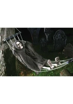 Fun World Lazy Bones Hammock Reaper Halloween Decoration -Fun Halloween Costumes lazy bones 64 hammock reaper alt 2