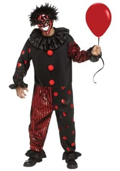 Fun World Men's Red Chrome Clown Costume