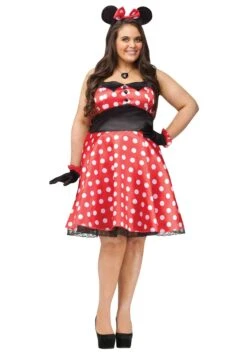 Fun World Plus Size Retro Miss Mouse Costume For Women
