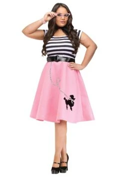 Fun World Plus Size Poodle Skirt Costume Dress For Women