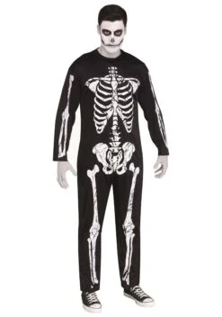 Fun World Plus Size Scary Skeleton Costume For Men