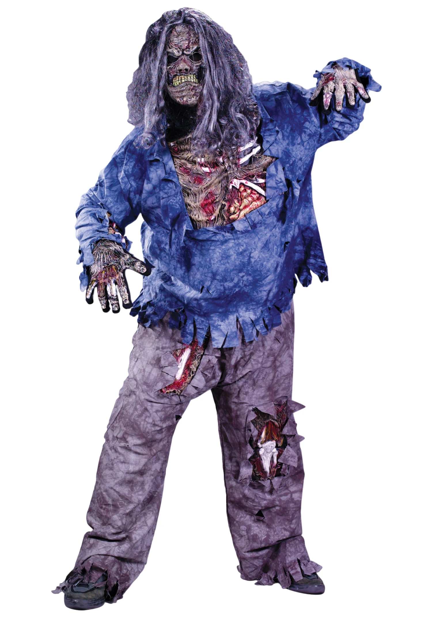 Fun World Adult Plus Size Zombie Costume 1 Fun World Adult Plus Size Zombie Costume