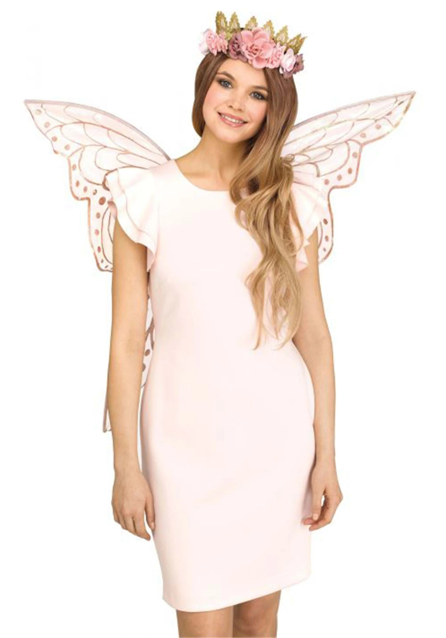 Fun World Rose Gold Fairy Sparkle Wings 1 Fun World Rose Gold Fairy Sparkle Wings