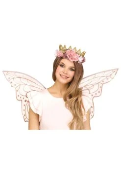 Fun World Fairy Rose Gold Floral Crown