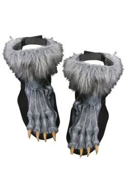 Fun World Silver Werewolf Shoe Covers Costume