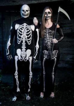 Fun World Skeleton Jumpsuit Costume For Adults -Fun Halloween Costumes skeleton jumpsuit costume alt 2