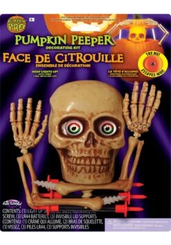 Fun World Light Up Skeleton Pumpkin Peeper Kit -Fun Halloween Costumes skeleton pumpkin peeper light up kit alt 2