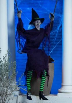 Fun World Swinging Witch Decoration 5 Fun World Swinging Witch Decoration -Fun Halloween Costumes swinging witch decoration alt 2