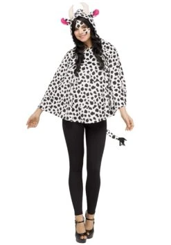 Fun World Women's Cow Hooded Poncho