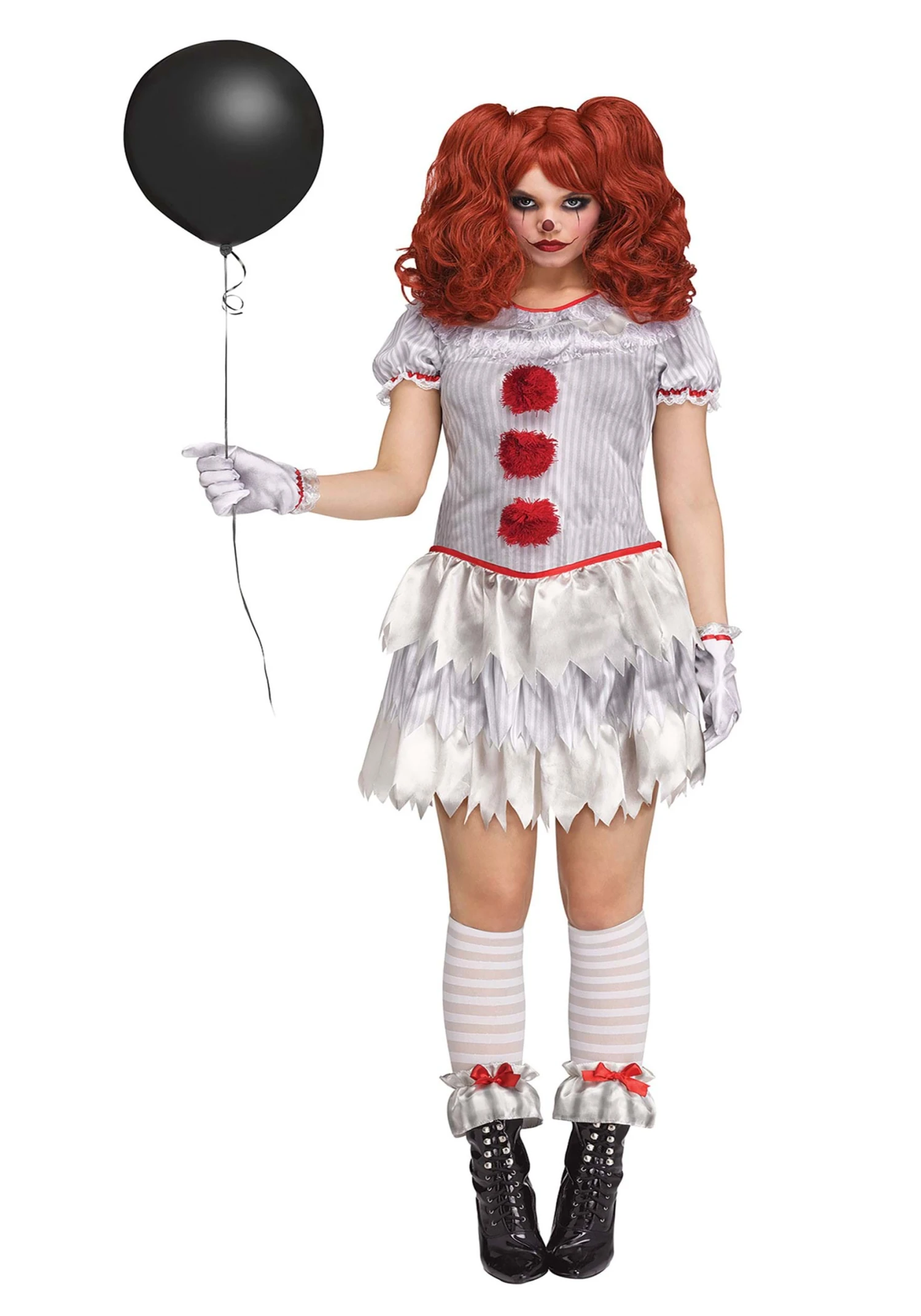 Fun World Evil Carnevil Balloon Clown Costume For Women 1 Fun World Evil Carnevil Balloon Clown Costume For Women