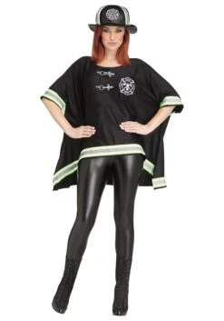 Fun World Firefighter Women's Poncho Costume