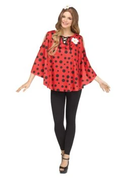 Fun World Ladybug Poncho For Women