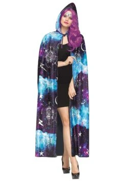 Fun World Multi Colored Cosmic Cape For Women