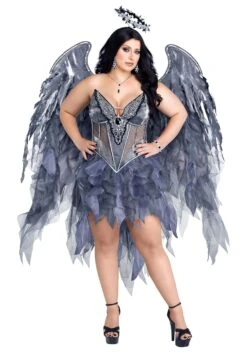 Fun World Women's Plus Size Dark Angel's Desire Costume